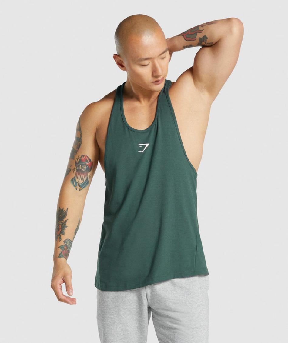 Stringers Męskie Gymshark Critical 2.0 Ciemny Zielone | PL 3736DFM